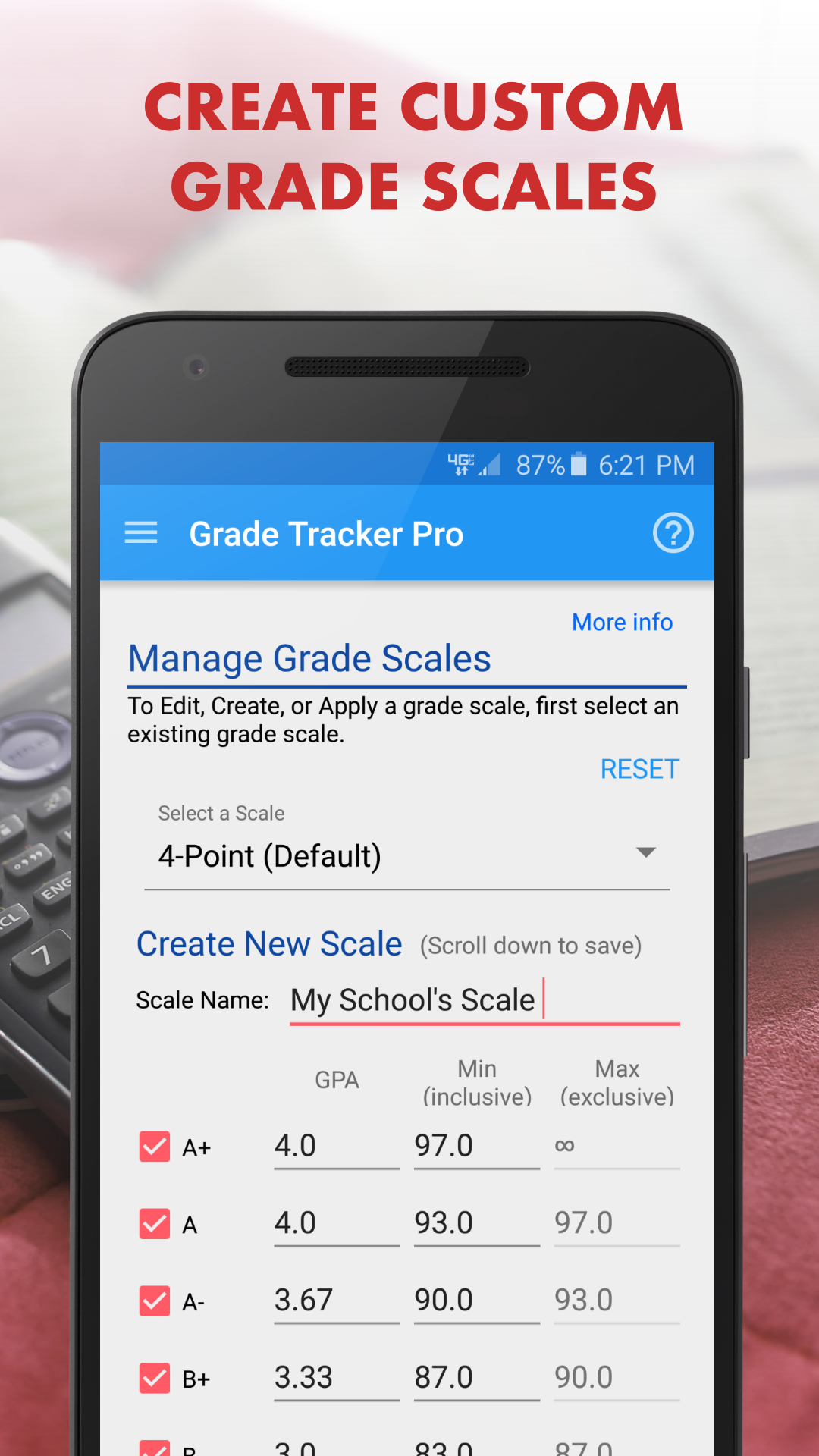 Android application Grade Tracker Pro (Free!) screenshort