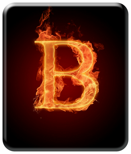 Fire Letters Wallpaper HD