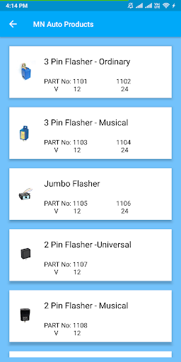 MN Auto Catalogue App Screen 2
