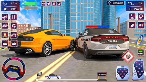 Police Car Chase Parking Games Screen 2