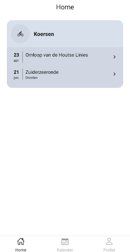 Android application Koersplanner screenshort