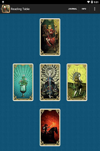 Screenshot of Night Sun Tarot