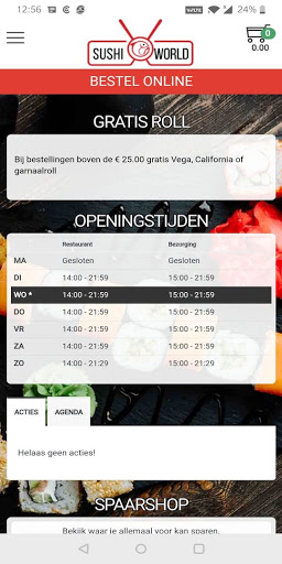 Android application Sushi World Officieel screenshort