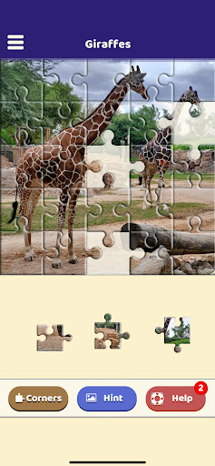 Giraffe Love Puzzle Screen 3