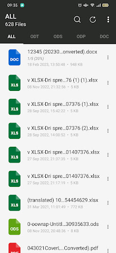 Android application ODT File Reader screenshort