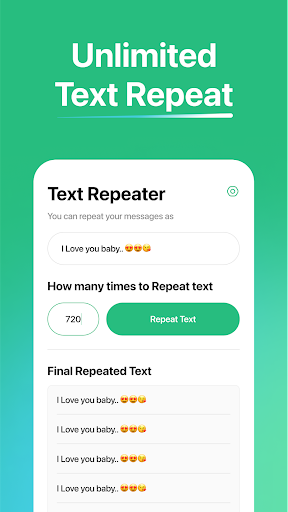 Text Repeater Screen 2