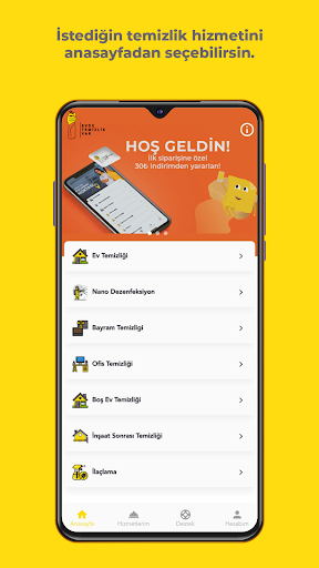 Android application EvdeTemizlikVar screenshort