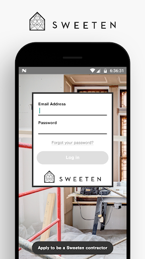 Android application Sweeten Contractor screenshort