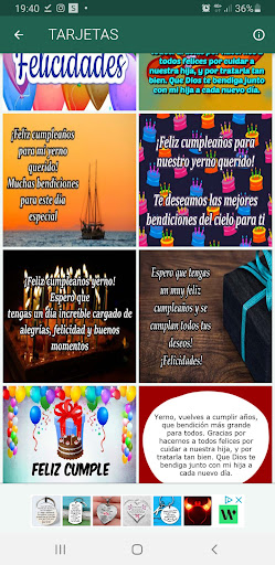 Android application YERNO CUMPLEAÑOS FELIZ screenshort