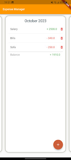 Expense Manager Screen 3