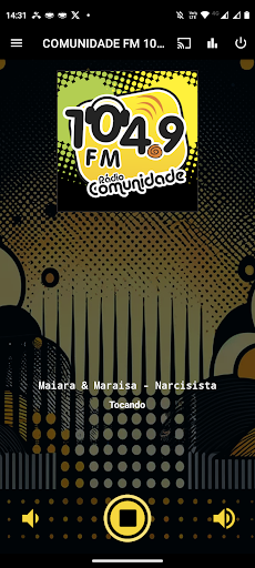 Android application COMUNIDADE FM 104.9 – VRB-MG screenshort