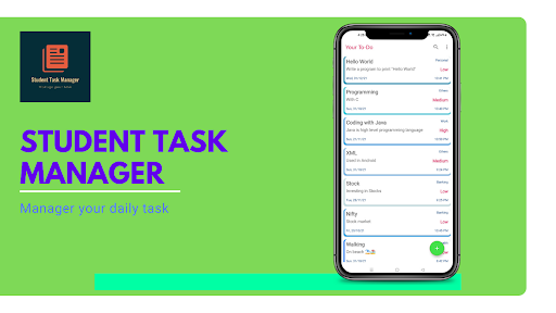 Android application Student Task Manager screenshort