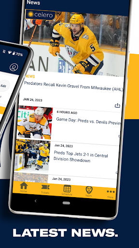 Nashville Predators App Screen 2