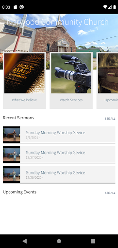 Android application Norwood Community Church screenshort