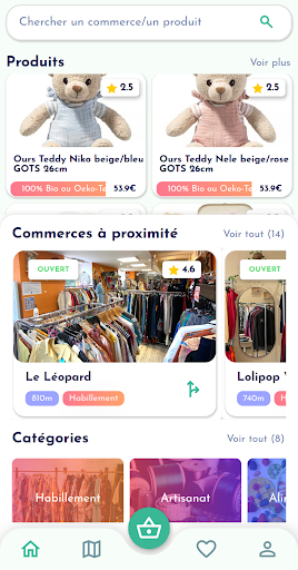 Android application Commerstras screenshort