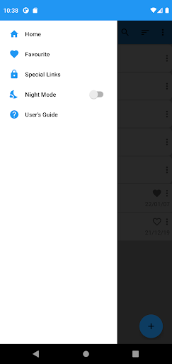 Android application Link Manager screenshort
