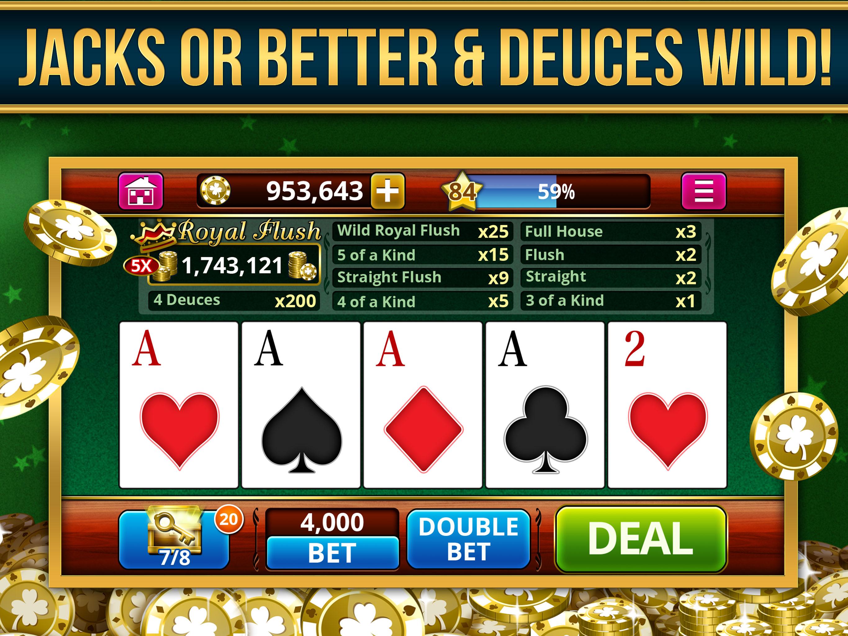 Android application Video Poker Offline Card Games screenshort