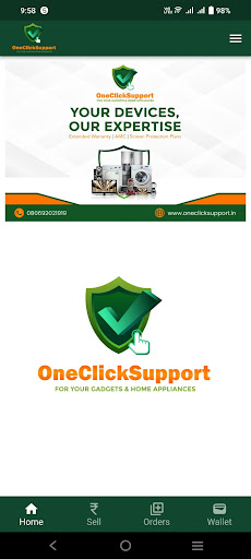 OneClickSupport Screen 2
