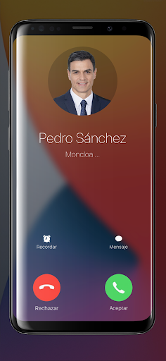 Android application Llamada falsa políticos screenshort