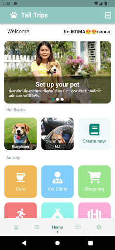 Android application TailTrips screenshort