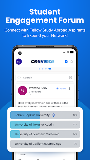 Android application Converge Study Abroad screenshort