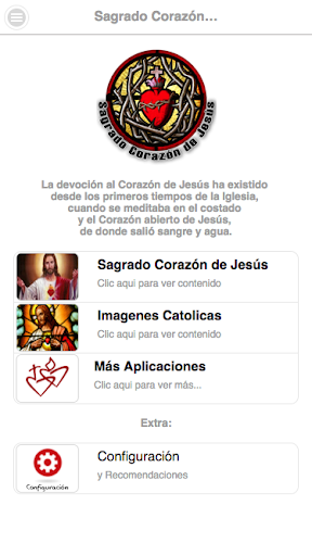 Android application Sagrado Corazón de Jesús screenshort