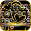 Luxury Gold Heart Keyboard Theme