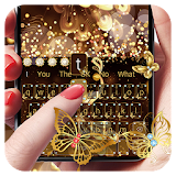 Gold Glitter Butterfly Keyboard icon
