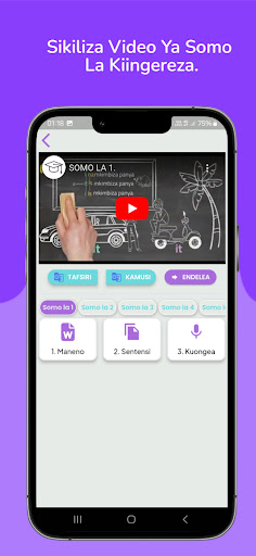Android application Ticha Zungu - Jifunze English screenshort
