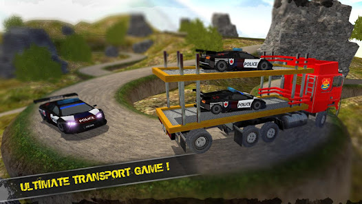 OffRoad Police Truck Transporter Games MOD APK v1.5 (Unlocked) Gallery 2