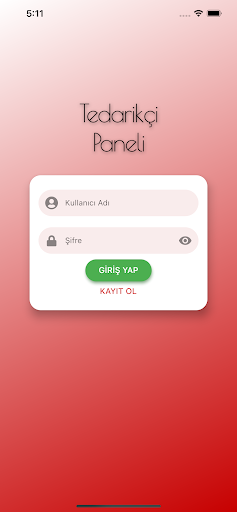 Android application Payas Tedarikçi screenshort