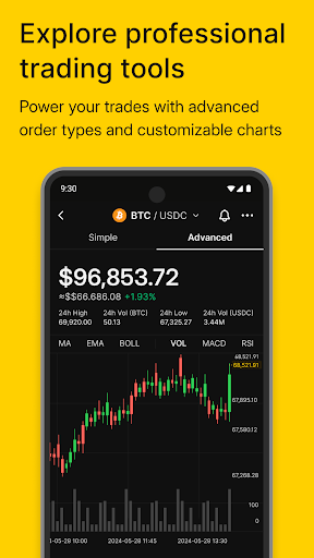 Screenshot of Binance.US: Buy BTC, DOGE, XRP