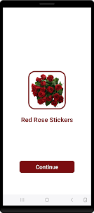 Red Rose Flower Stickers