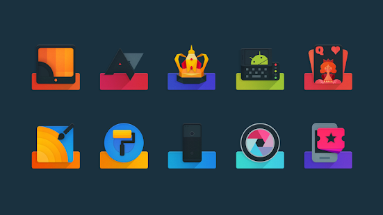 Ombre Icon Pack -kuvakaappaus