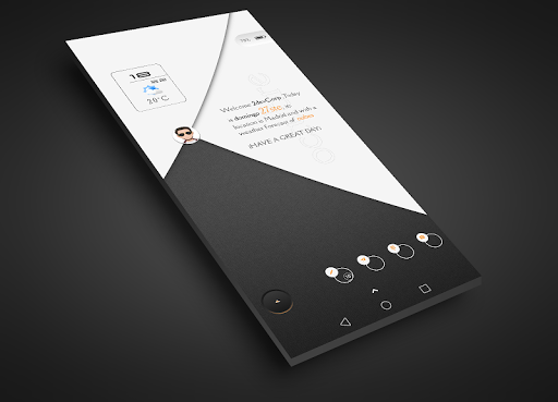 Android application Dark Glow TR6X UI for Klwp screenshort