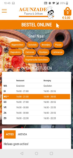 Android application Agunzade Pizza Grill Officieel screenshort