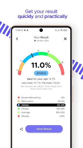 Body Fat Calculator Screen 3