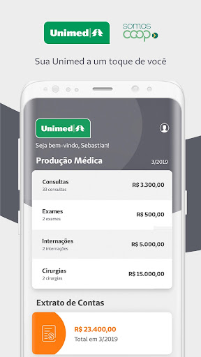 Android application Unimed Cooperado screenshort