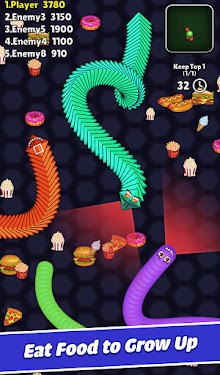 #1. Worm io: Slither Snake Arena (Android) By: Boss Level Studio