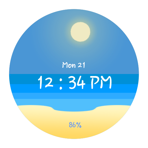 Shoreline Wear OS Watch Face Install on Windows