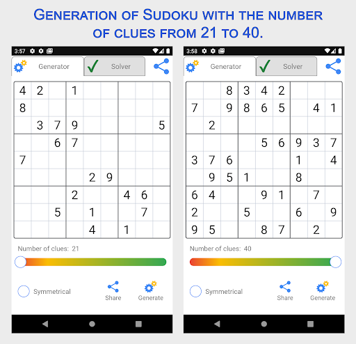 Android application Sudoku Workshop screenshort