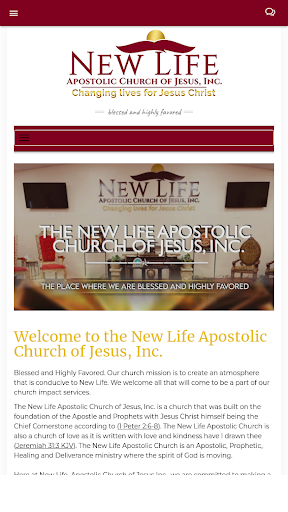Android application The New Life Apostolic Church screenshort