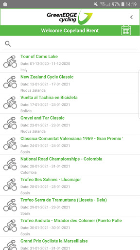 Android application GreenEDGE Cycling screenshort