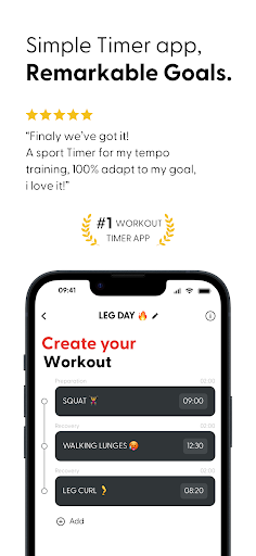 Android application Timer Athletid - Workout Timer screenshort
