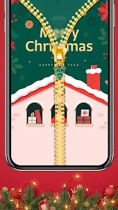 Christmas Zipper Lock Screen