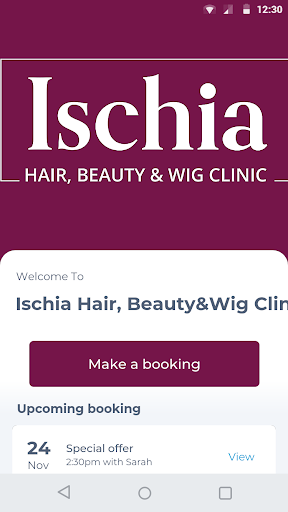 Android application Ischia Hair, Beauty&Wig Clinic screenshort