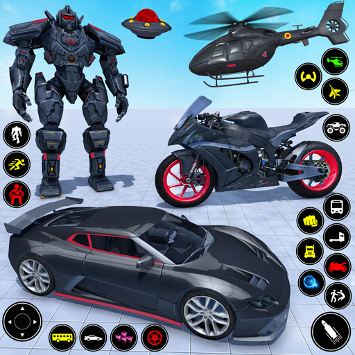 Helicopter Robot Car Game 3d logo