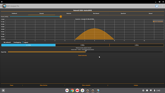 צילום מסך WiFi Analyzer Pro