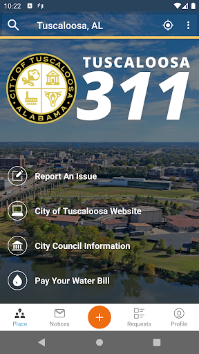 Android application Tuscaloosa 311 screenshort