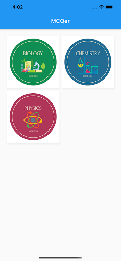 Android application MCQer screenshort